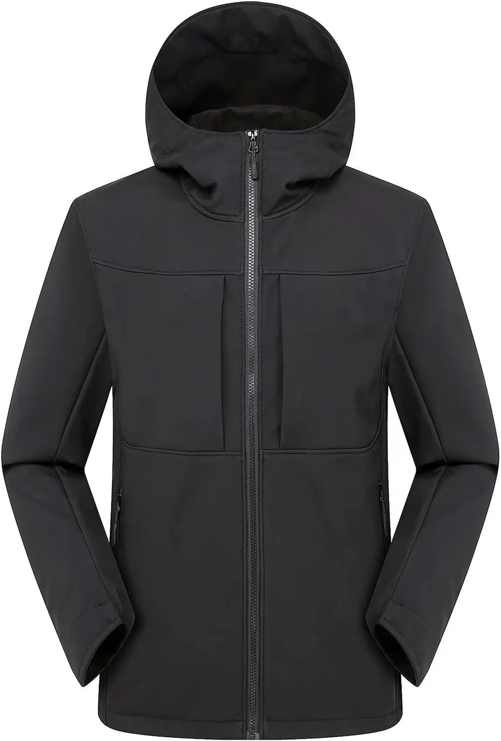 2024 Fashion Drawstring Windproof Causal Winter Outdoor Waterproof Long Sleeve Zipper Classic Solid Hooded Jacket