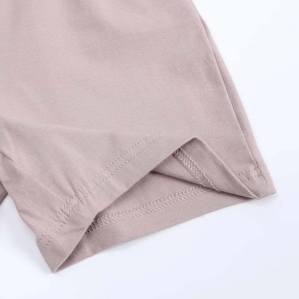 3-Pack Little Boys Girls Shorts with Drawstring and Pockets Toddler Kids Summer Solid Cotton Bottoms