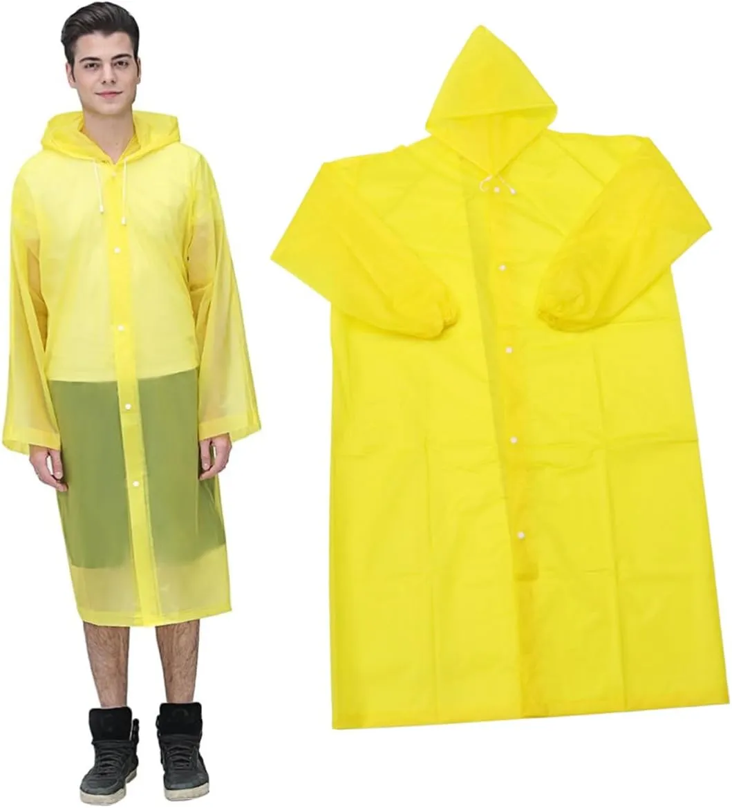 Adult Raincoat with Hood Rain Jackets Long Rain Coat for Women Waterproof Rain Poncho Waterproof Jackets