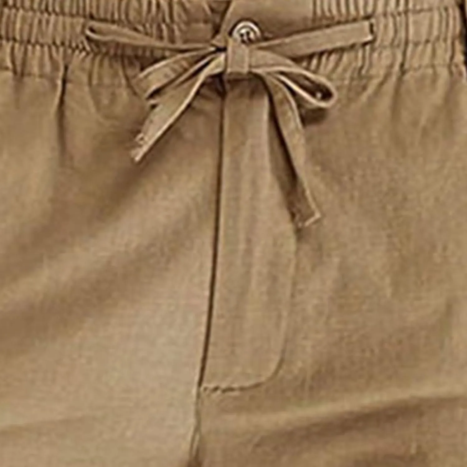 Akklian Cotton Linen Pants 2024 Mens Elastic Waist Drawstring Casual Trouser Lightweight Straight-Legs Loose Beach Yoga Pants
