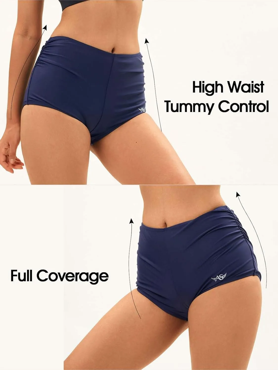 Angel season Swim Shorts Women High Waisted Bikini Bottom Tummy Control Bathing Suits Swimsuit Board Shorts with Liner