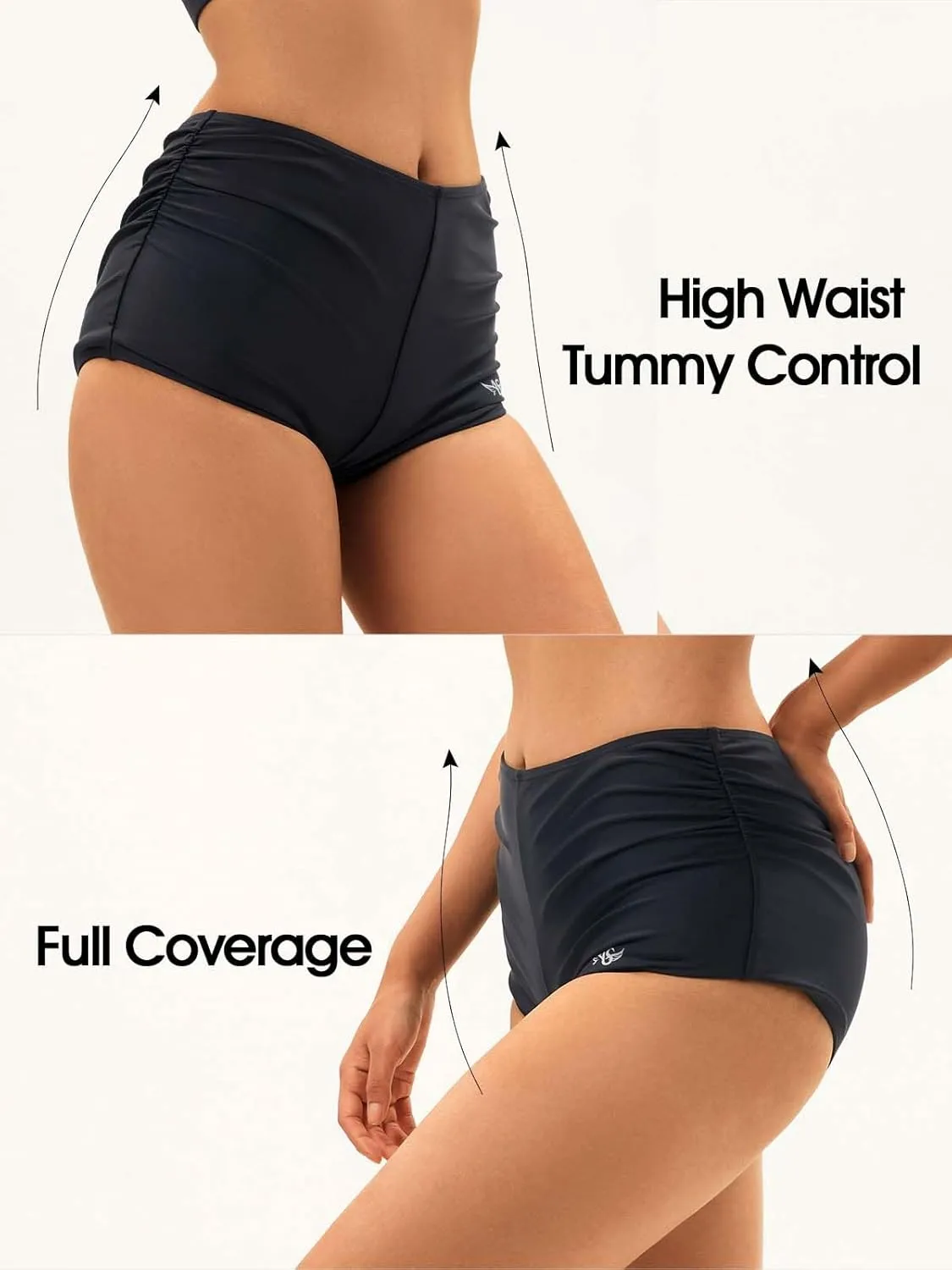 Angel season Swim Shorts Women High Waisted Bikini Bottom Tummy Control Bathing Suits Swimsuit Board Shorts with Liner