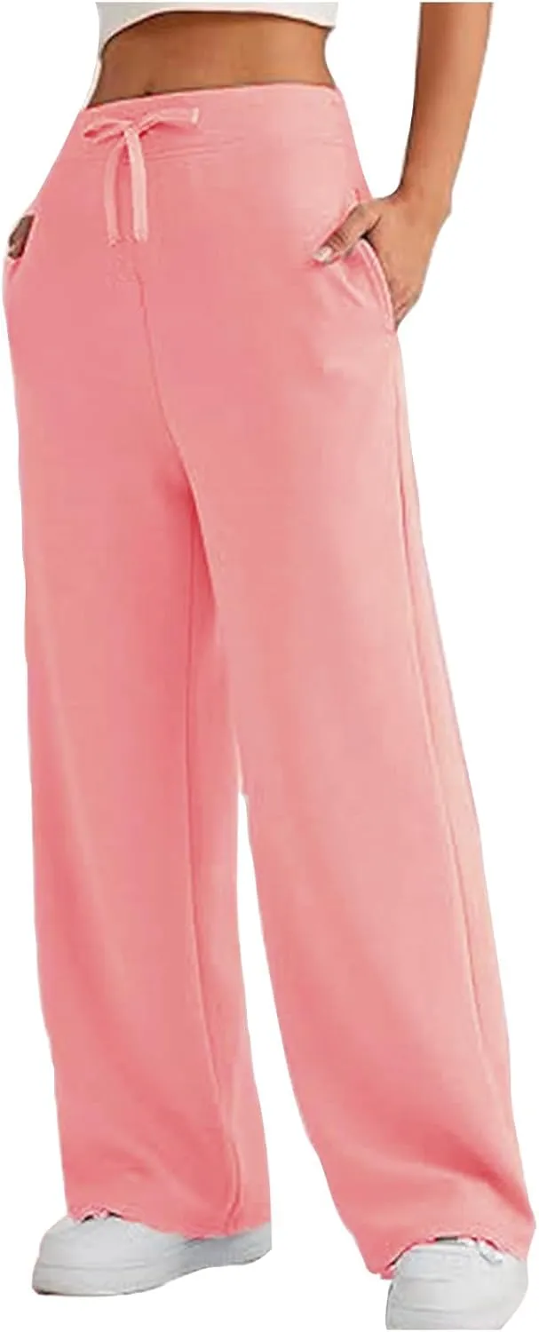 Baggy Drawstring Joggers for Women Casual Solid High Waisted Sweatpants Active Joggers Pants Sport Lounge Bottoms