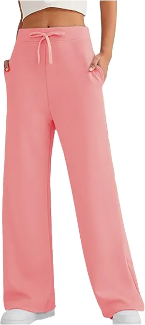 Baggy Drawstring Joggers for Women Casual Solid High Waisted Sweatpants Active Joggers Pants Sport Lounge Bottoms