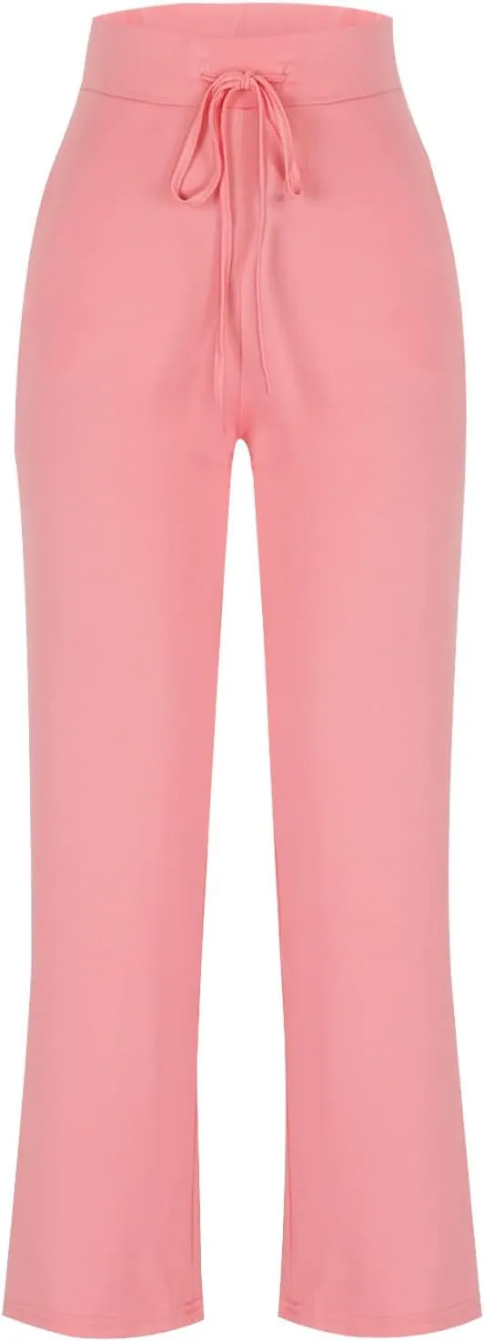 Baggy Drawstring Joggers for Women Casual Solid High Waisted Sweatpants Active Joggers Pants Sport Lounge Bottoms