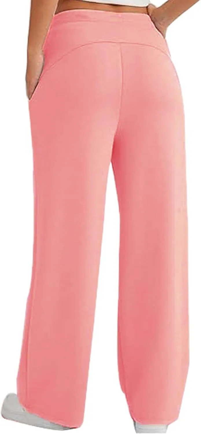 Baggy Drawstring Joggers for Women Casual Solid High Waisted Sweatpants Active Joggers Pants Sport Lounge Bottoms