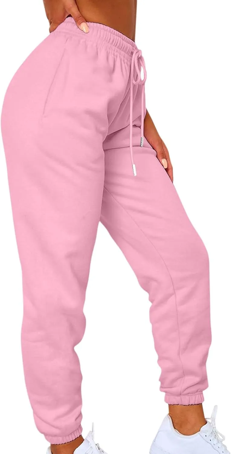 Baggy Sweatpants for Women Girls Teen Plus Size Athletic Joggers Fleece Cargo Pants Drawstring Bottoms Lounge