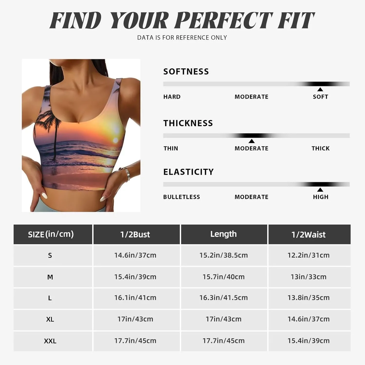 Beach Palm Tree Sunset Women's Sexy Sports Vest Sleeveless Athletic Gym T-Shirts Vest U-Shaped Back Quick Dry Top