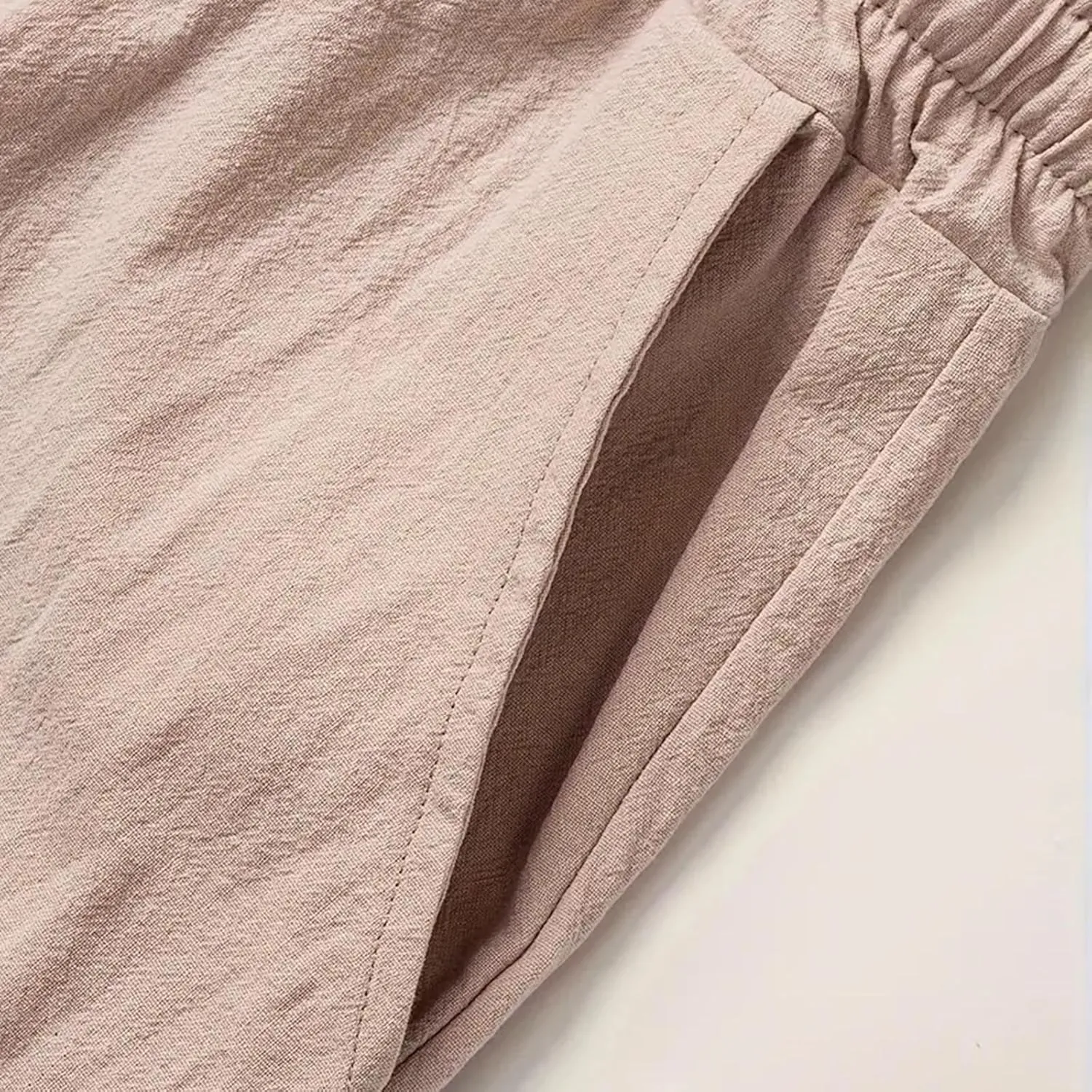 Beach Pants for Men Casual Loose Fit Elastic Waist Drawstring Straight-Legs Summer Yoga Trousers Breathable Fashion 2025