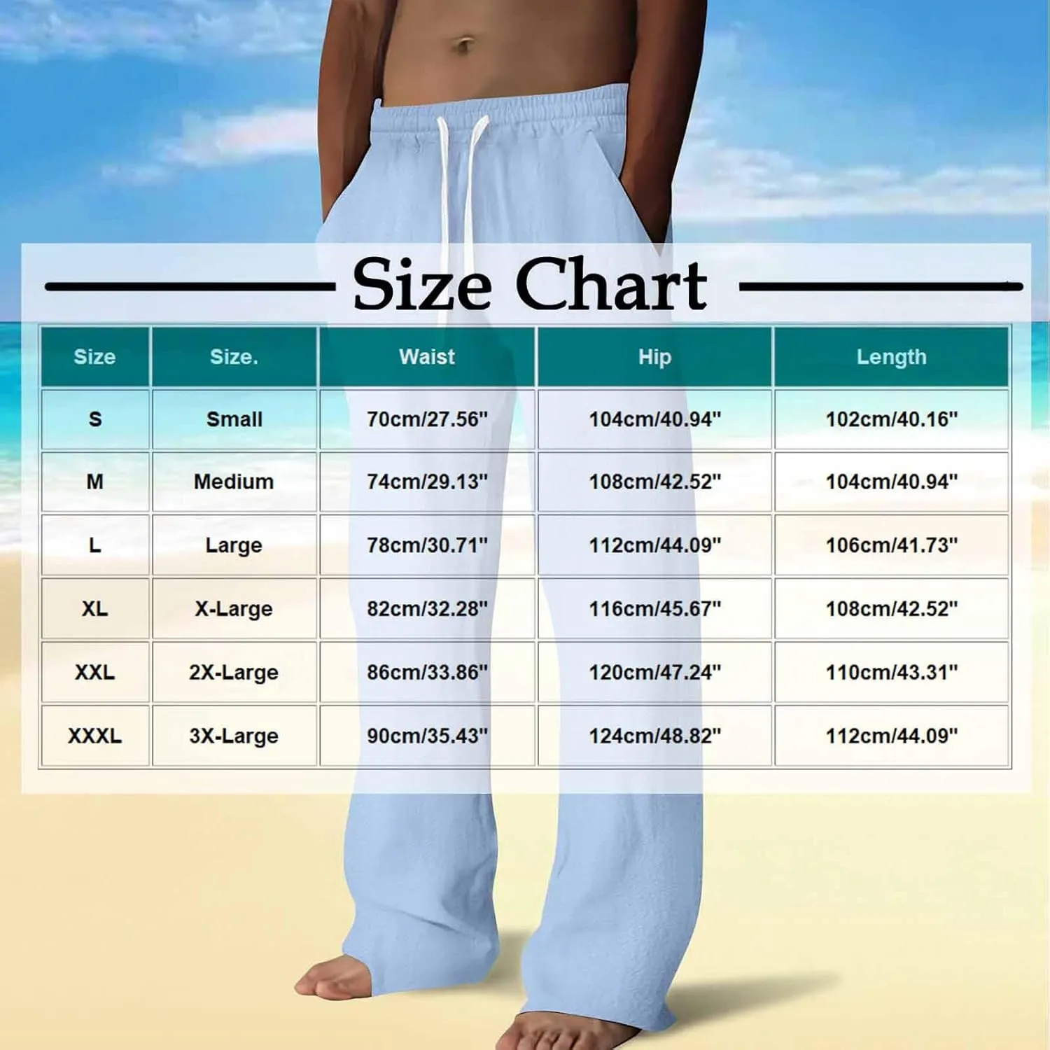 Beach Pants for Men Casual Loose Fit Elastic Waist Drawstring Straight-Legs Summer Yoga Trousers Breathable Fashion 2025