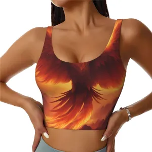 Beautiful Phoenix Women's Sexy Sports Vest Sleeveless Athletic Gym T-Shirts Vest U-Shaped Back Quick Dry Top