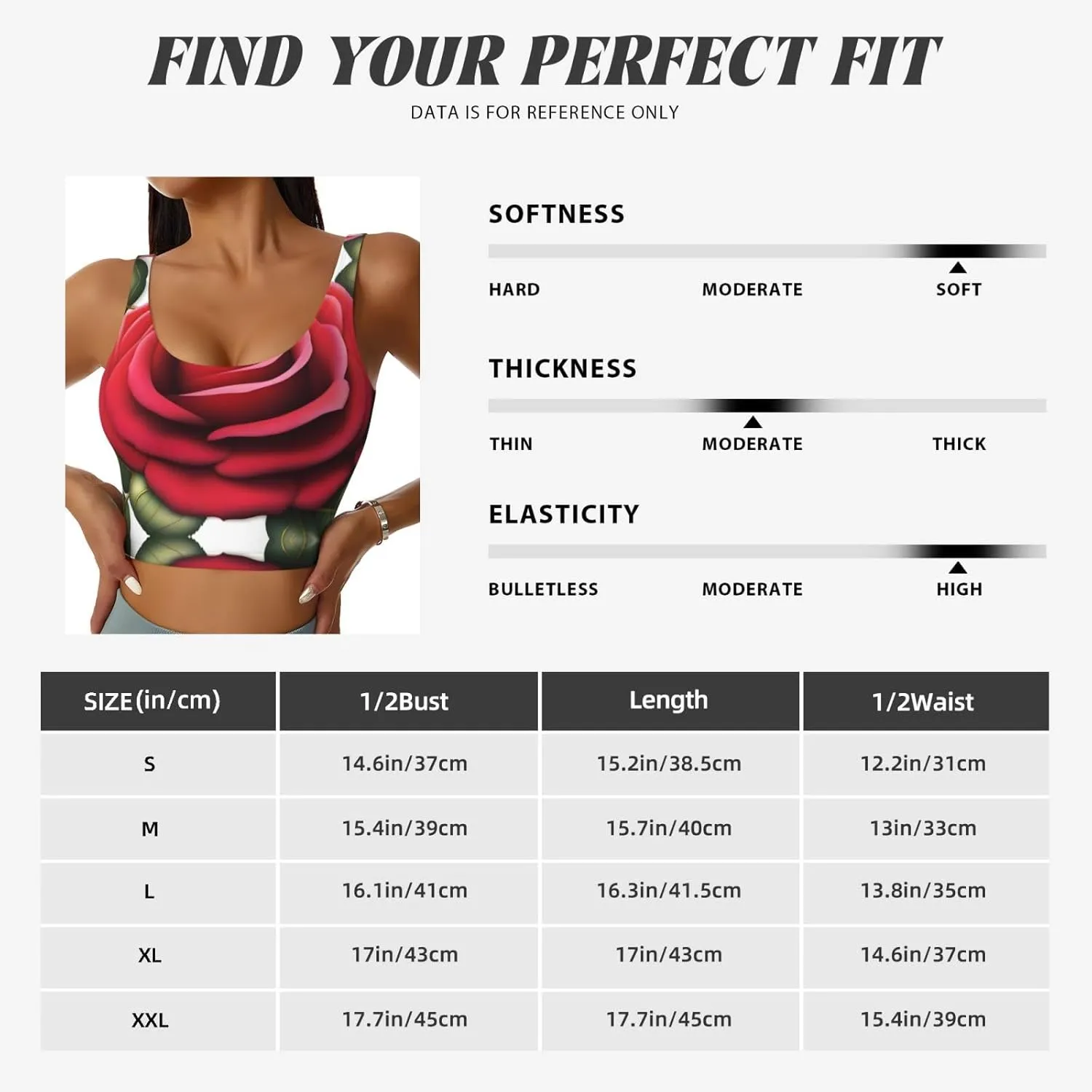 Blooming Roses Women's Sexy Sports Vest Sleeveless Athletic Gym T-Shirts Vest U-Shaped Back Quick Dry Top
