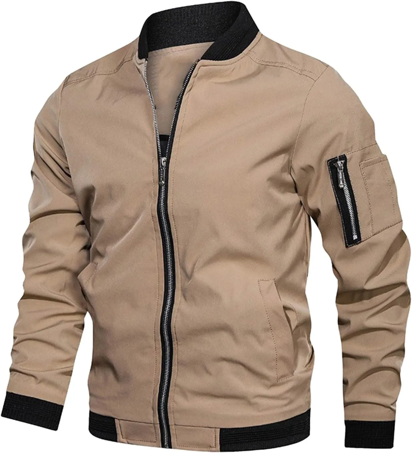 Bomber Jacket Women 2024 Casual Floral Lightweight Jackets Spring Fall Women Trendy Zip Up Coat Outwear with Pockets