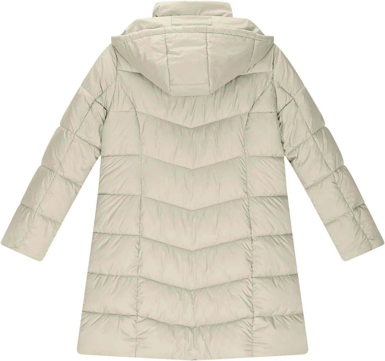 Borniu Women Winter Down Puffer Coat Warm Hooded Down Jacket Quilted Thicken Puffer Jacket Outerwear with Pockets