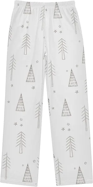 Boys' Pants Christmas Trees Stars Long Bottoms Jogger Pants Elastic Waist Trousers with Pockets S-XL