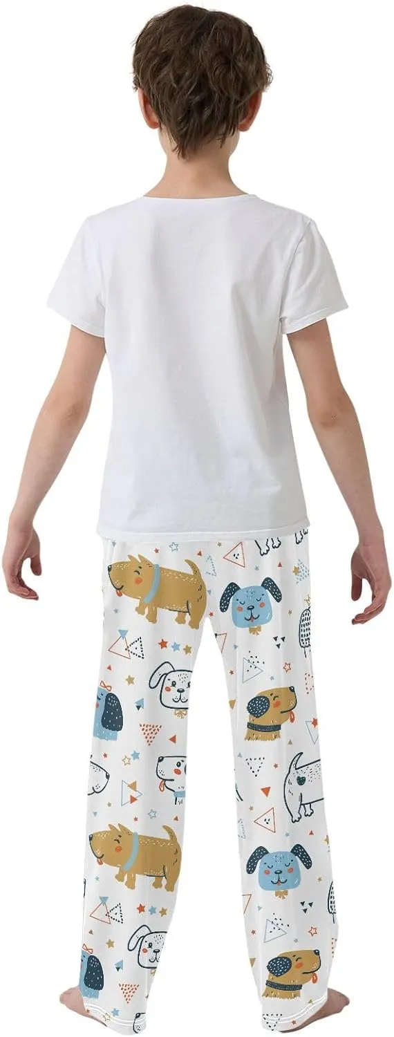 Boys' Pants Cute Dogs Puppy Stars Long Bottoms Jogger Pants Elastic Waist Trousers with Pockets S-XL
