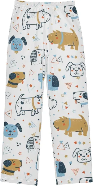 Boys' Pants Cute Dogs Puppy Stars Long Bottoms Jogger Pants Elastic Waist Trousers with Pockets S-XL