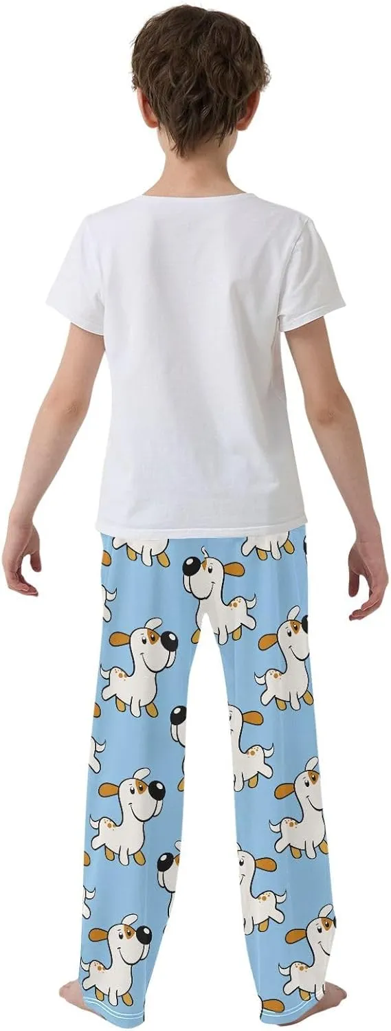 Boys' Pants Funny Dog Stars Blue Long Bottoms Jogger Pants Elastic Waist Trousers with Pockets S-XL