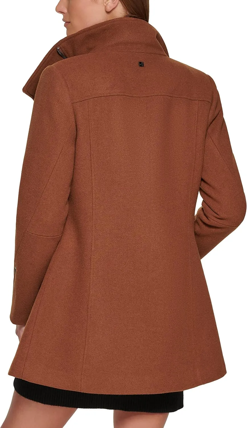 Calvin Klein womens Asymmetrical Wool Jacket