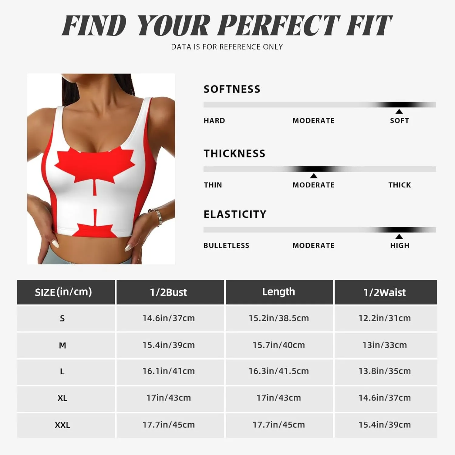 Canadian Flag Women's Sexy Sports Vest Sleeveless Athletic Gym T-Shirts Vest U-Shaped Back Quick Dry Top