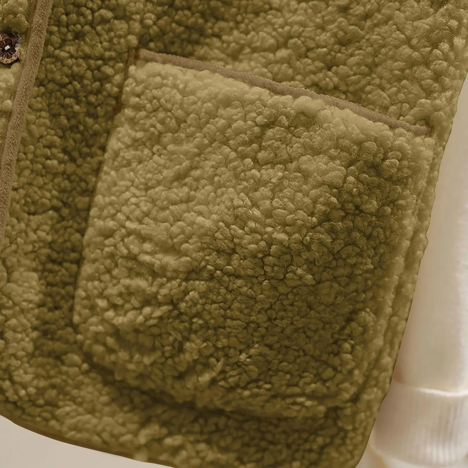 Canbebig Fleece Vest Women Soft Sleeveless Classic Fit Button Down Fuzzy Sherpa Fleece Jacket Cozy Waistcoat Outwear Pockets
