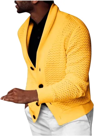Cardigan Sweaters for Men Eyelet Sweater Lightweight Knit Sweaters Big and Tall Cardigan Casual Button Down Sweaters