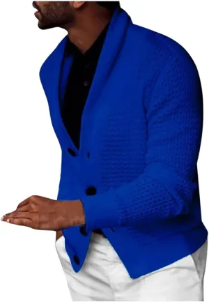 Cardigan Sweaters for Men Eyelet Sweater Lightweight Knit Sweaters Big and Tall Cardigan Casual Button Down Sweaters