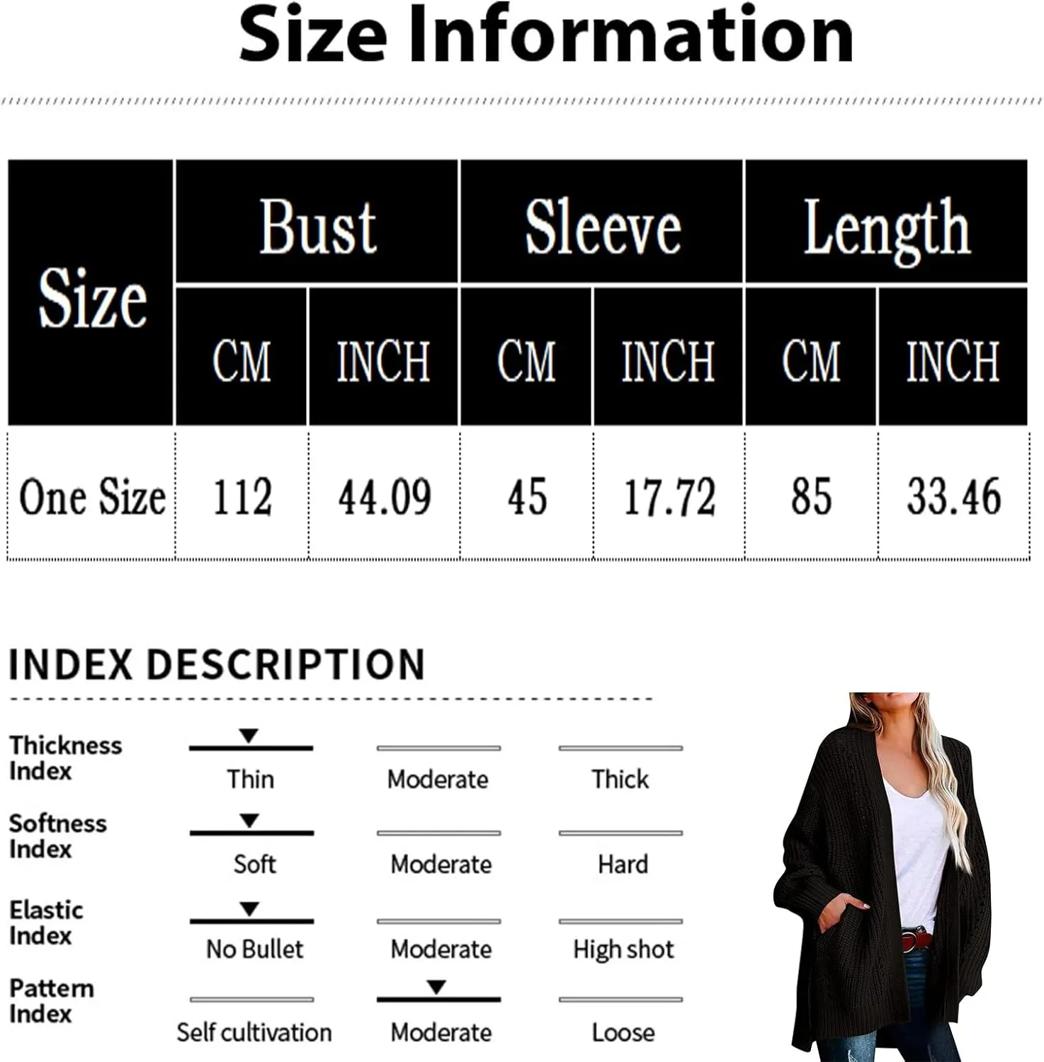 Cardigan Sweaters for Women Cable Knit Open Front Cardigan Long Sleeve Batwing Sweaters with Pockets Side Slit Sweaters