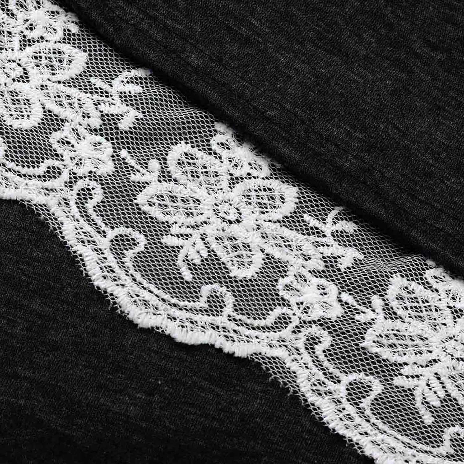 Cotton Dress for Women 2025 Summer Casual Loose Lace Hem Dresses Short Sleeve Tshirt Pajamas Gown for Homewear