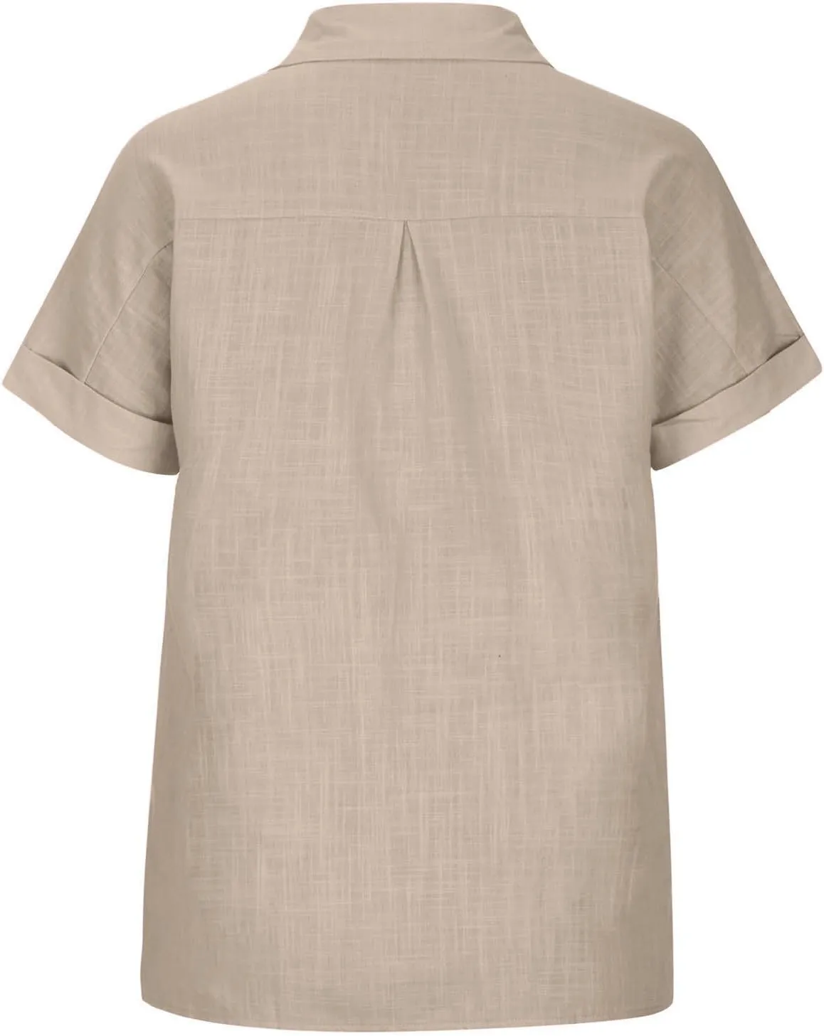 Cotton Linen Button Down Shirts for Women 2024 Trendy Summer Casual Tops Plus Size Collared Business Casual Blouses