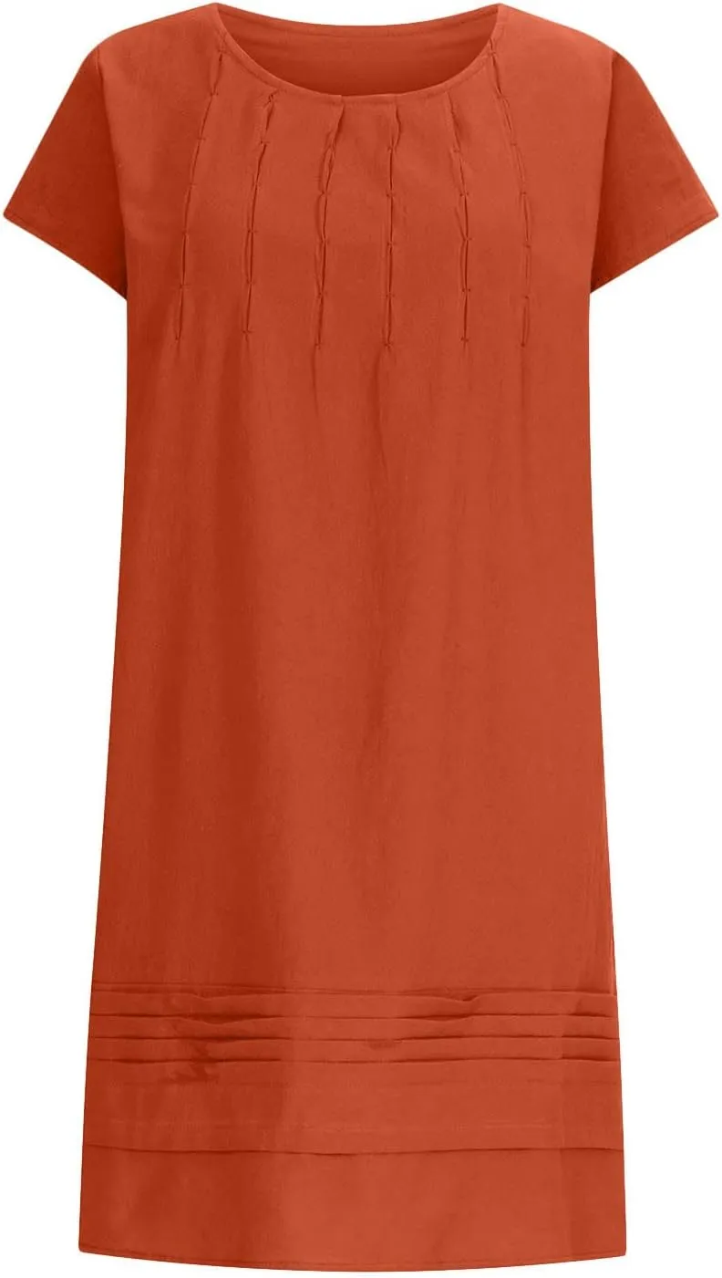 Cotton Linen Summer Midi Dresses for Women 2025 Vacation Cap Sleeve Exotic Boho Beach Maxi Dresses Long Flowy Dresses