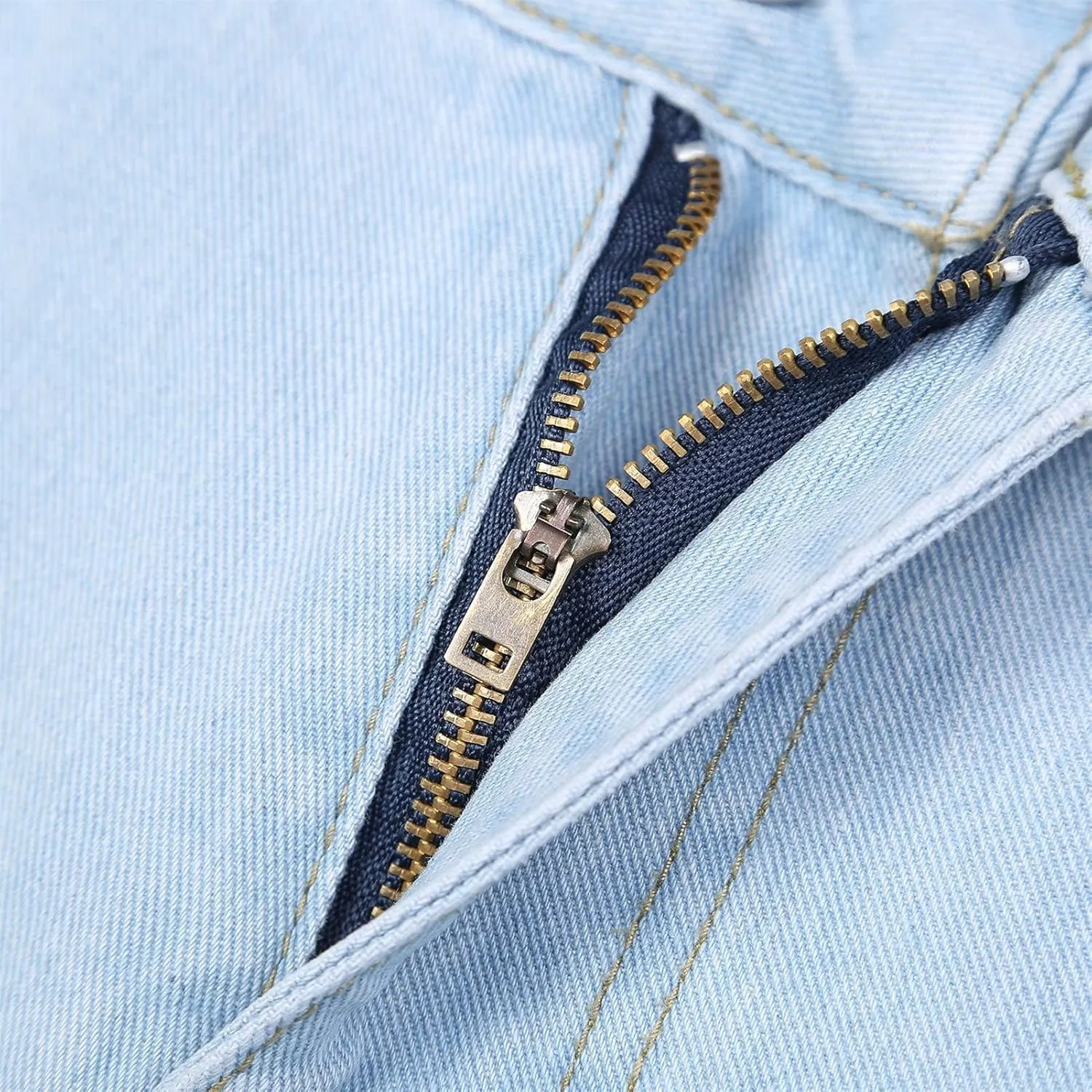 DGHM-JLMY Women's Loose Wide Leg Jeans Casual Boyfriends Distressed Baggy Denim Pants Straight Trousers Streetwear Pants