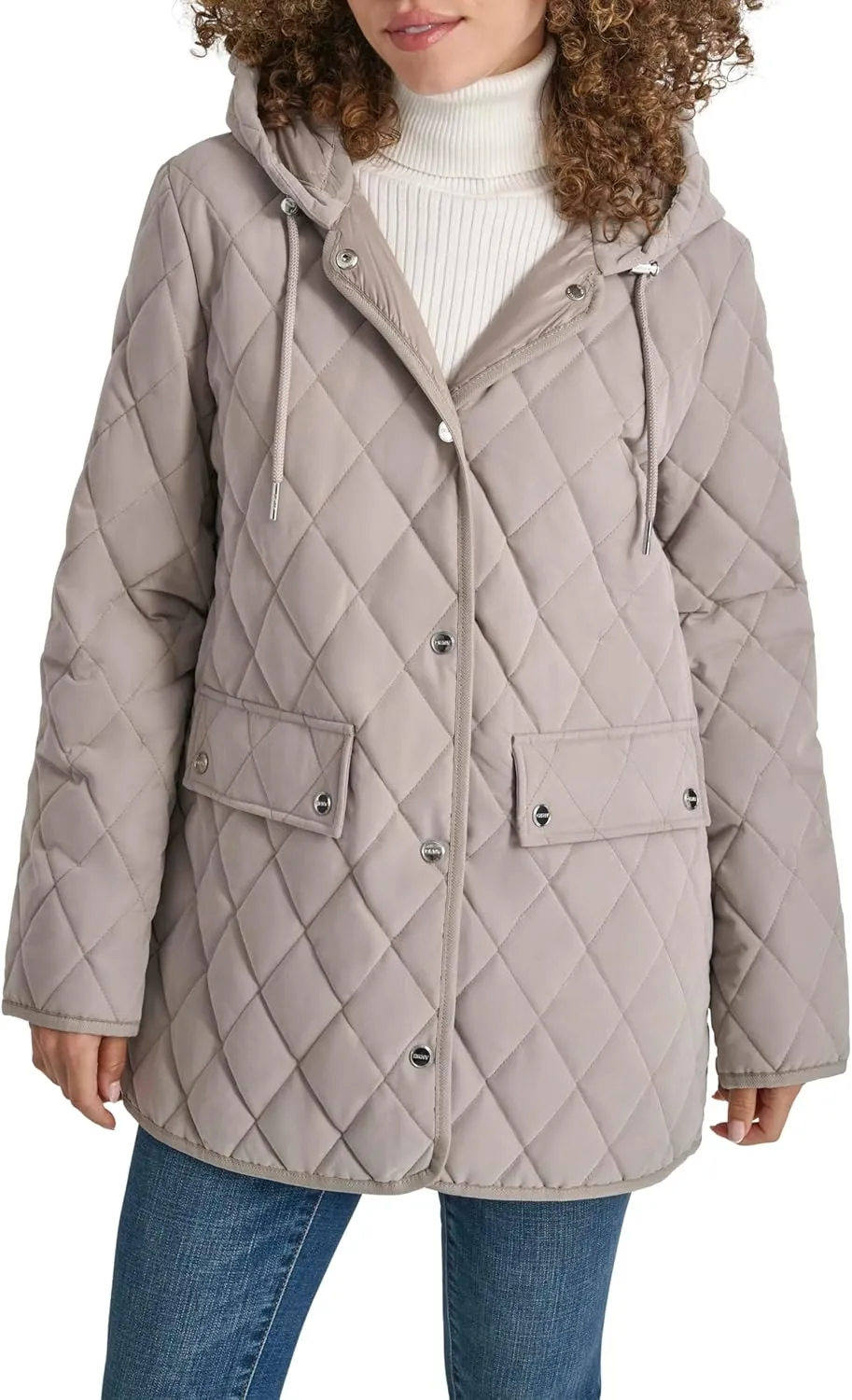 DKNY Women's Hooded Micro-Fiber Barn