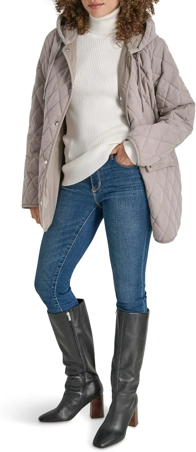 DKNY Women's Hooded Micro-Fiber Barn