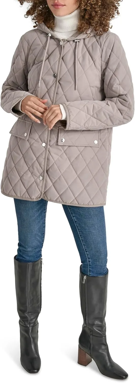 DKNY Women's Hooded Micro-Fiber Barn