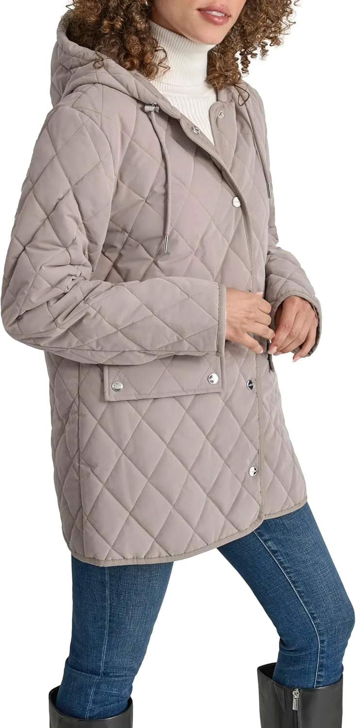 DKNY Women's Hooded Micro-Fiber Barn