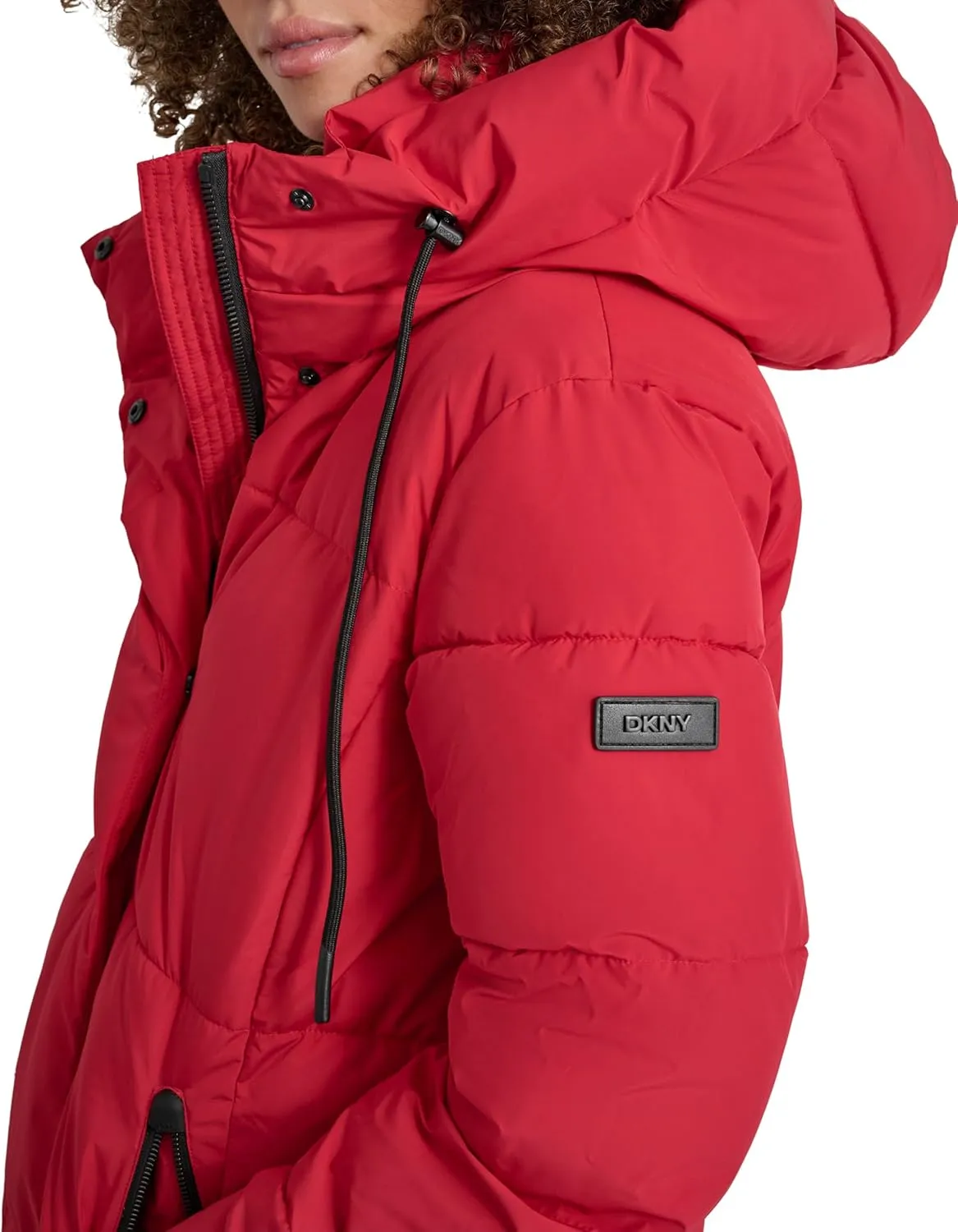 DKNY Women's Softshell Hooded Coat