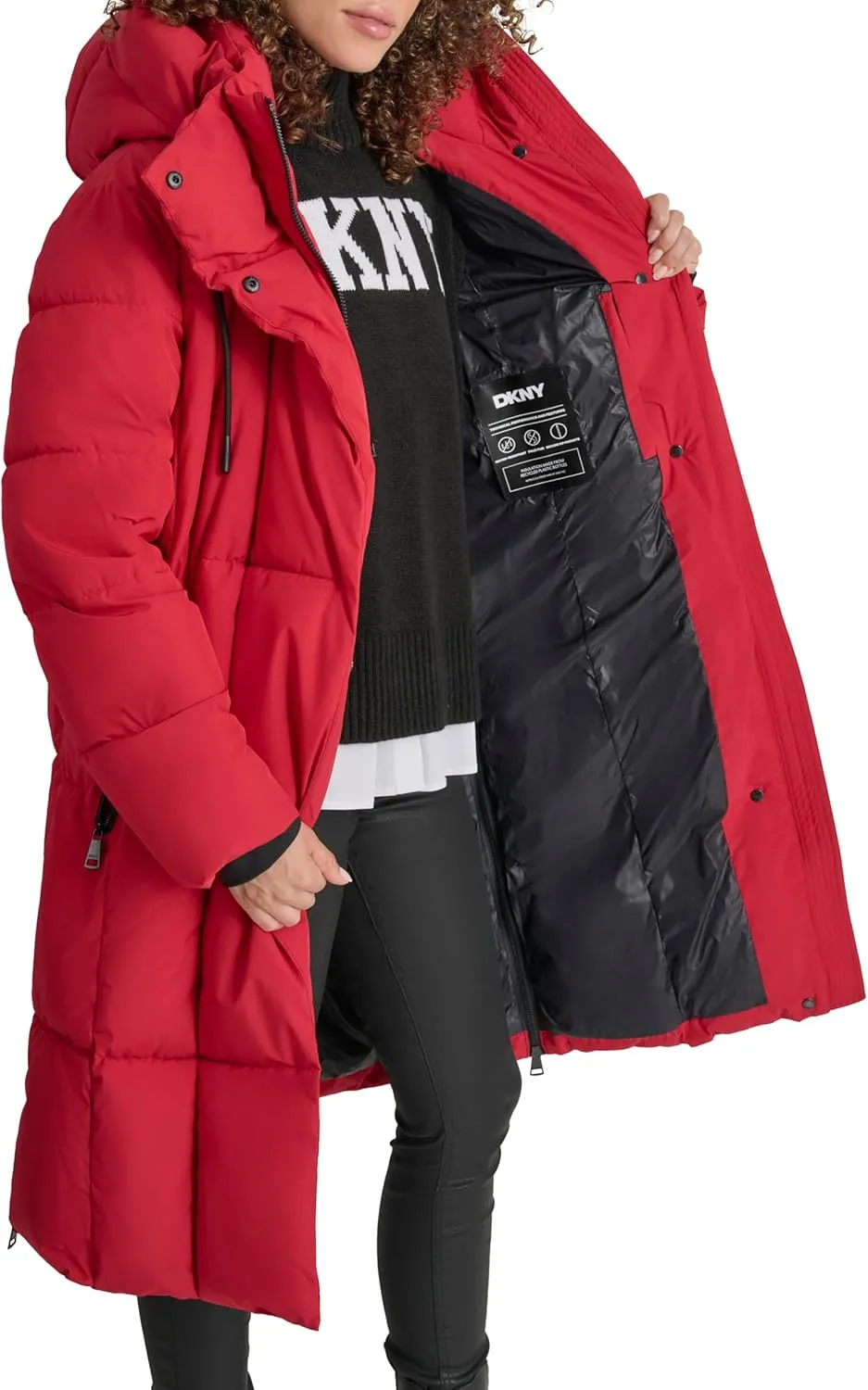 DKNY Women's Softshell Hooded Coat