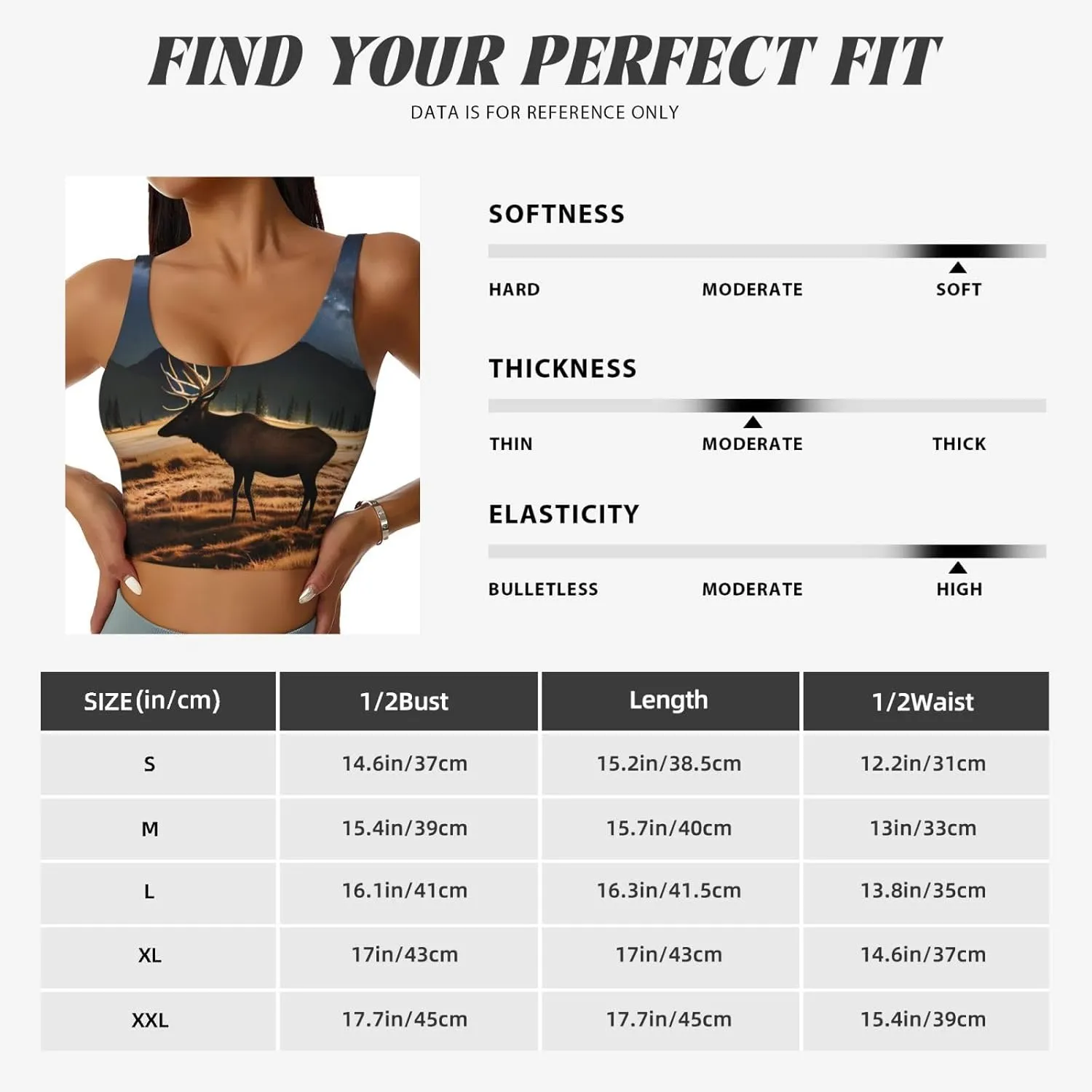 Elk in The Meadow Women's Sexy Sports Vest Sleeveless Athletic Gym T-Shirts Vest U-Shaped Back Quick Dry Top