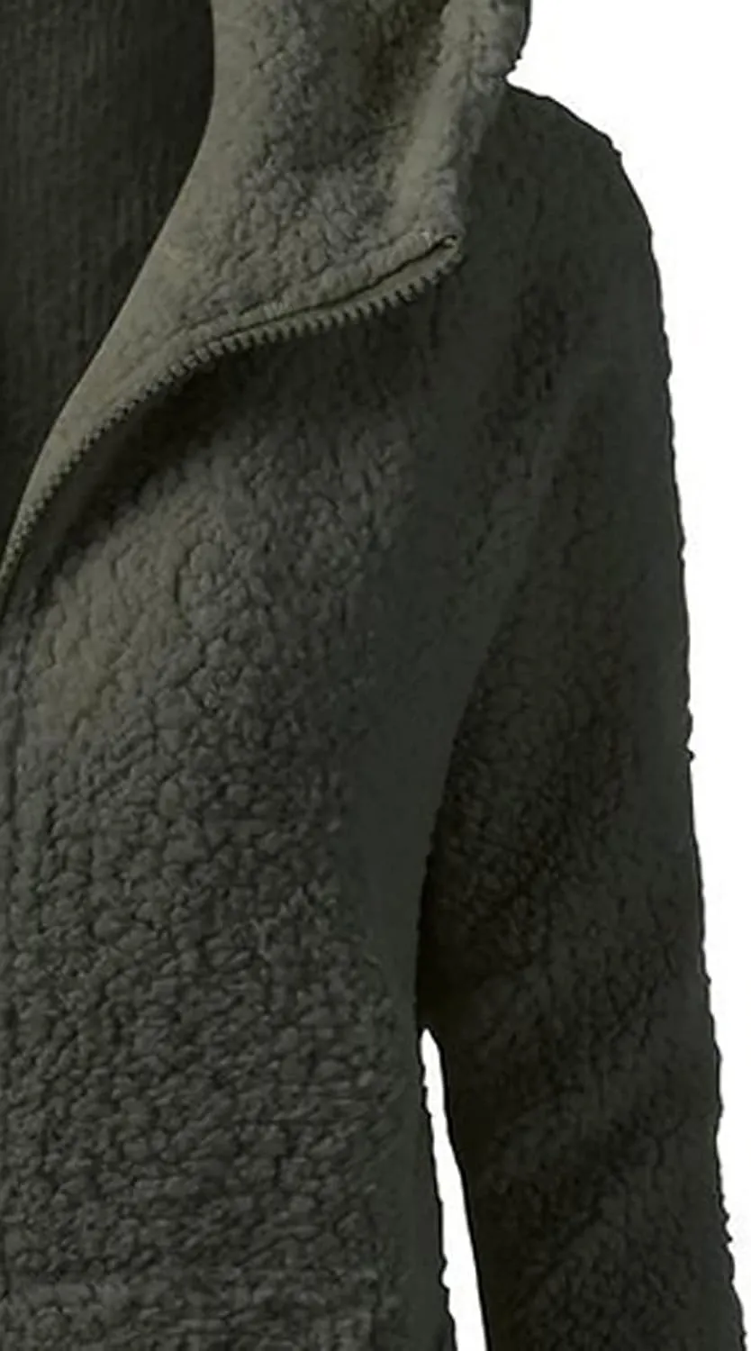 Fall Jackets for women 2024 Faux Fur Sherpa Jacket Fuzzy Hooded Jacket Winter Coats Shearling Outwear Shaggy Coat