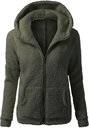 Fall Jackets for women 2024 Faux Fur Sherpa Jacket Fuzzy Hooded Jacket Winter Coats Shearling Outwear Shaggy Coat