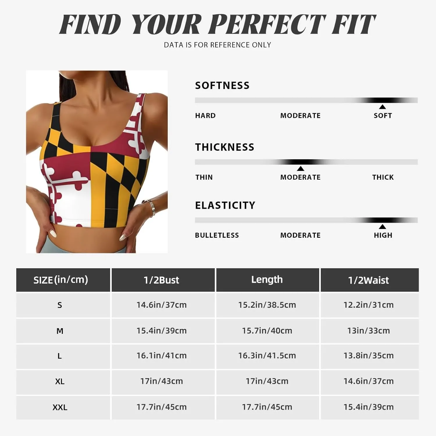 Flag of Maryland Women's Sexy Sports Vest Sleeveless Athletic Gym T-Shirts Vest U-Shaped Back Quick Dry Top