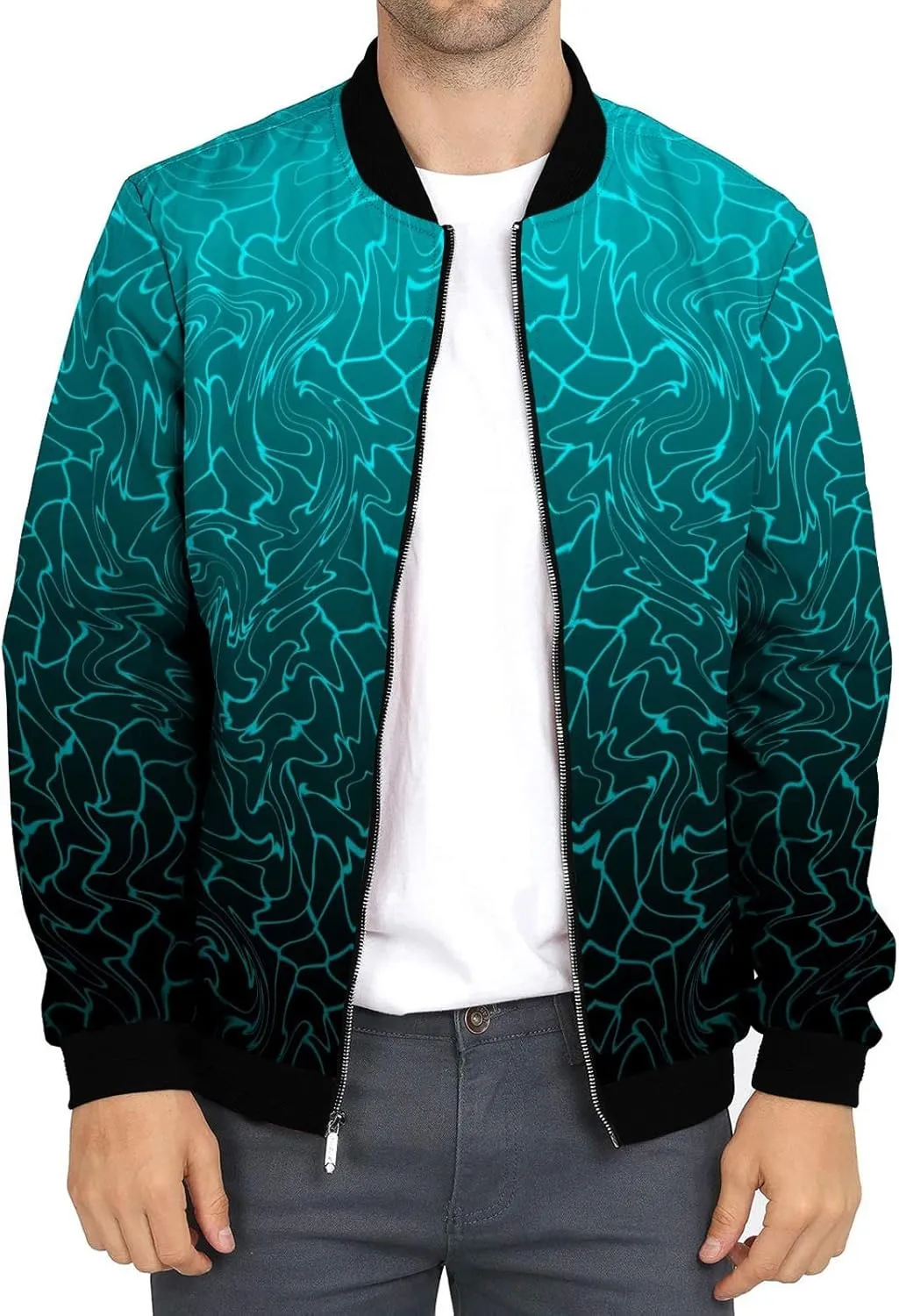 Flight Jackets For Men Zip Up Windbreaker Jacket Lightweight Casual Cold Weather Coat Oversized Motorcycle Jackets