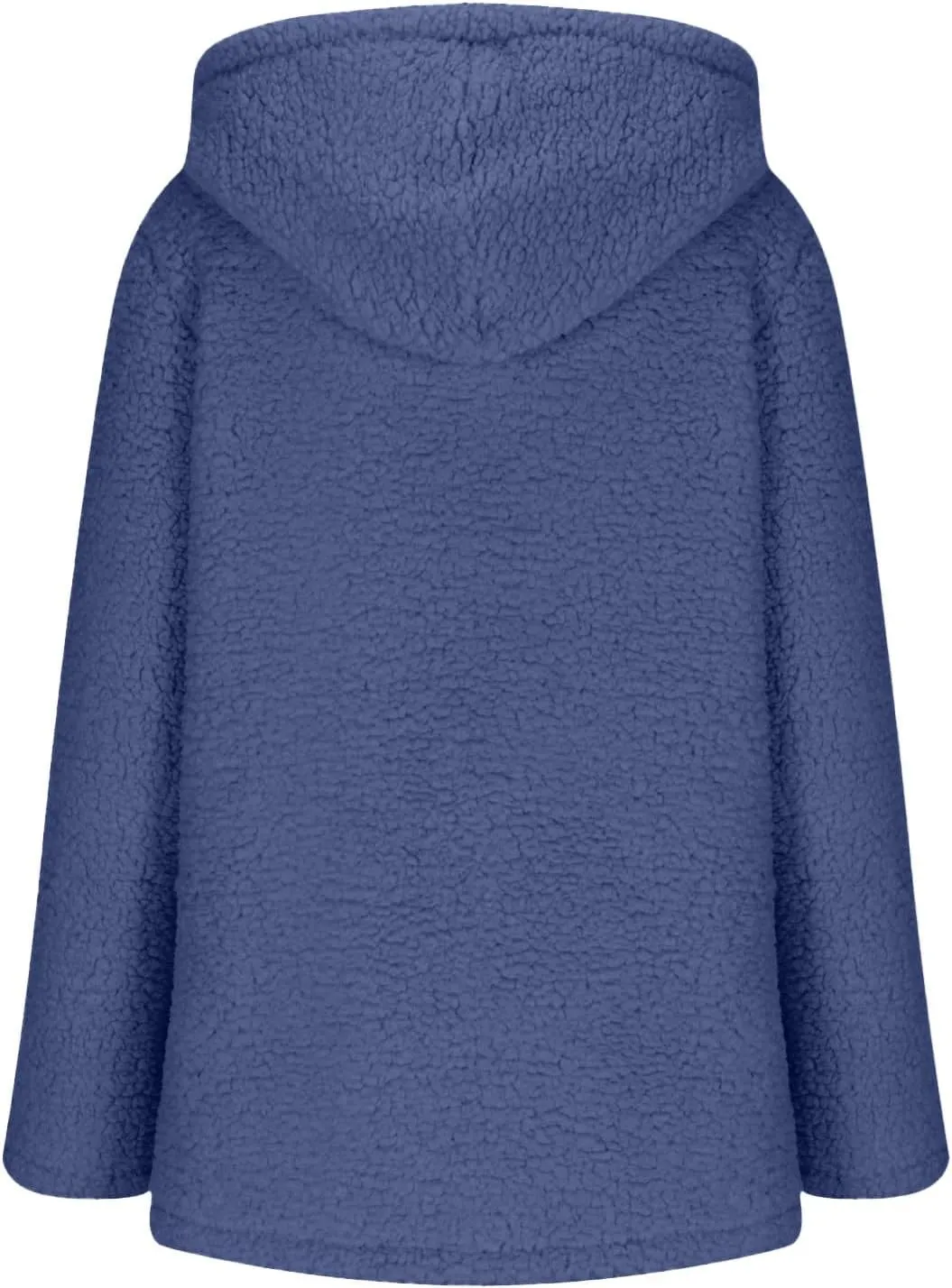 Fuzzy Fleece Jacket Hoodies for Women Winter Long Sleeve Hoodie Coat Fall Jackets Plus Size Button Plush Cardigan