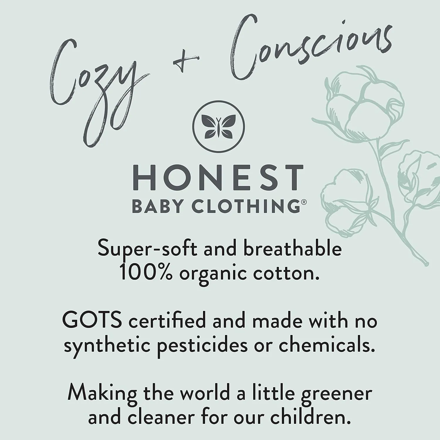 HonestBaby Playwear Outfit Sets Tops and Bottoms 100% Organic Cotton for Baby and Toddler Boys, Unisex