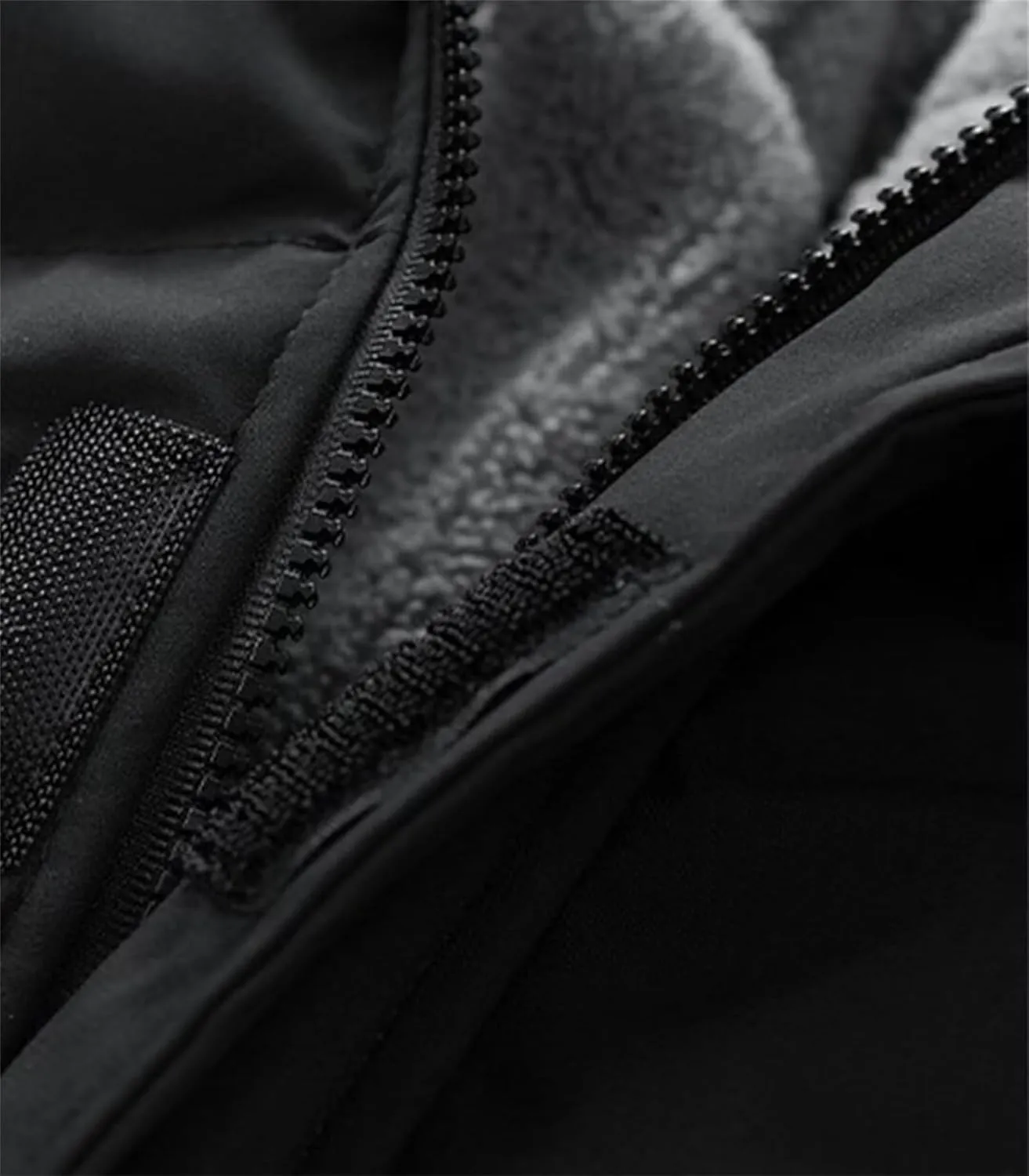 Hooded Puffer Jacket Men Quilted Thick Jacket Winter Fleece Hoodies Zip Up Button Down Coat Bomber Jacket Outerwear