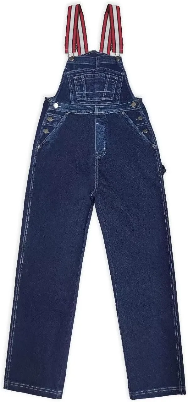 Hybrid & Company Womens Super Comfy Stretch Denim jumpsuit Pants Overalls