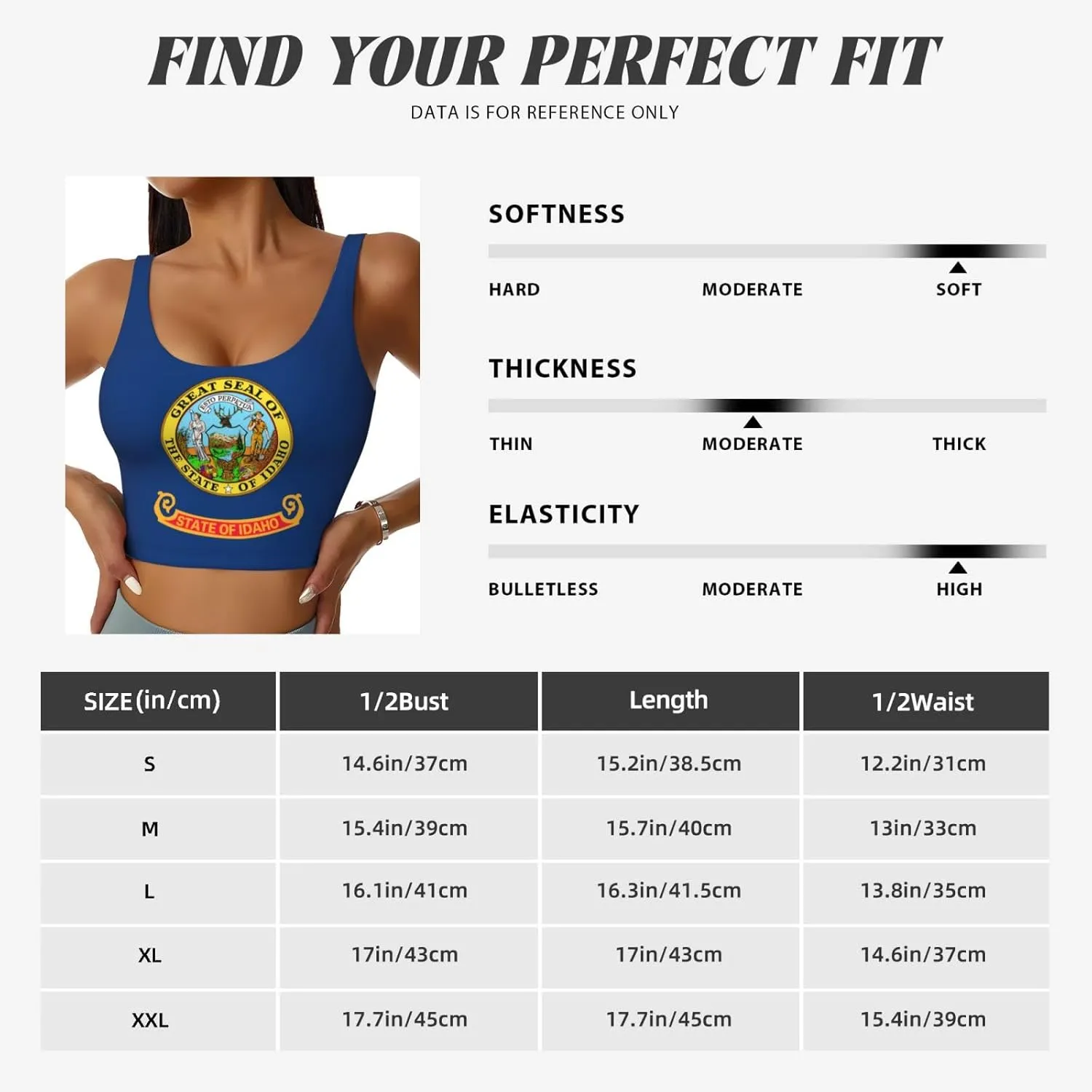 Idaho State Flag Women's Sexy Sports Vest Sleeveless Athletic Gym T-Shirts Vest U-Shaped Back Quick Dry Top