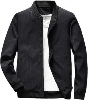Jackets for Men, Men's Bomber Lightweight Jacket Casual Fashion Windbreaker Flight Zip Up Outdoor Coat Jackets