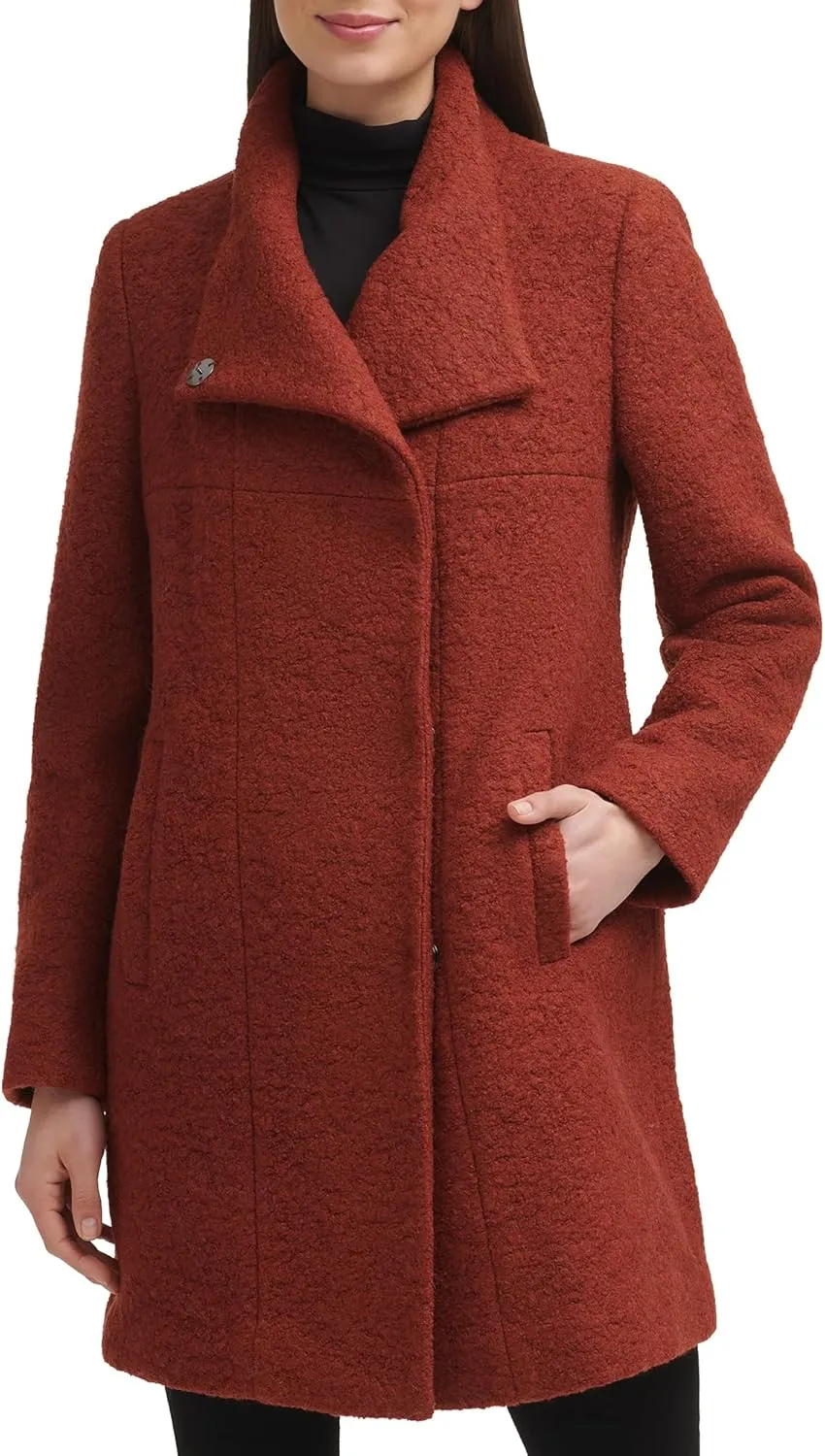Kenneth Cole Women's Wool Blend Boucle Coat